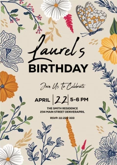 Adult Birthday Invitation