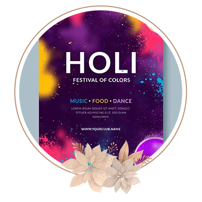 Holi party invitations