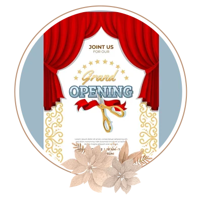 Grand opening invitation card