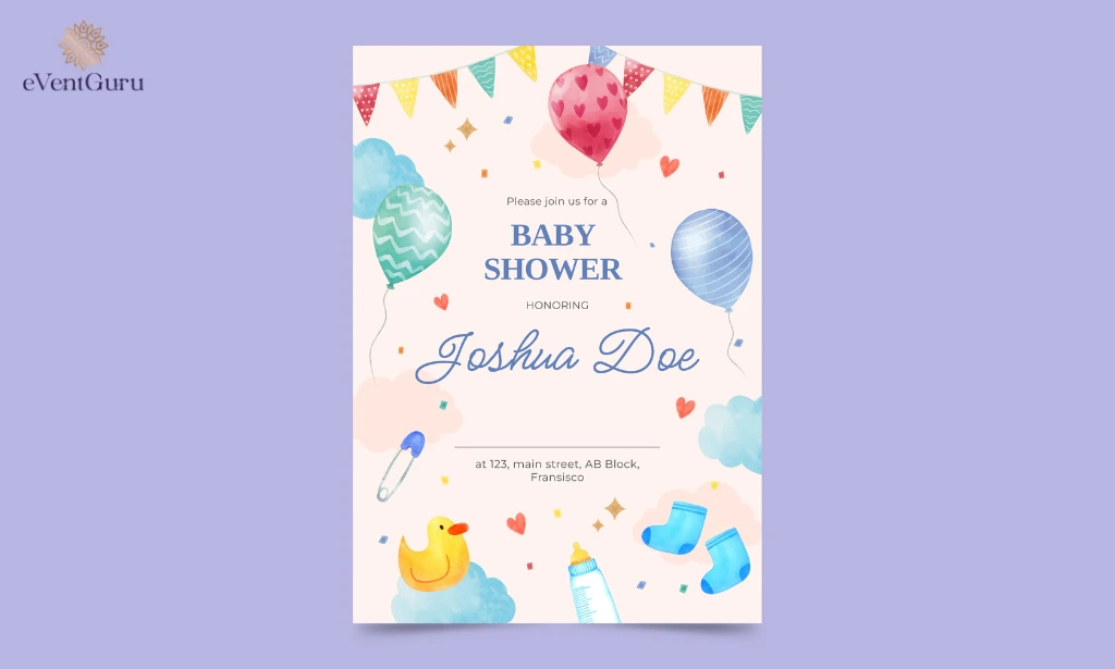 DIY baby shower invitations